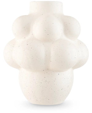Vase Stemlight 21 cm beige er en keramisk vase med en mat finish og en unik rund form i beige, perfekt til et minimalistisk interiør.