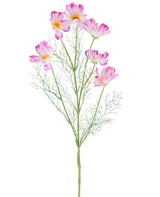 En 78 cm Artificial Flower Cosmo i creme/pink, med flere lyserøde og hvide kosmosblomster og fjergrønne blade, afbildet mod en almindelig hvid baggrund.