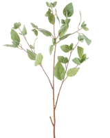 Artificial Branch Mint Leaf 97 cm grøn har flere tynde stængler med grønne ovale blade mod en almindelig hvid baggrund.