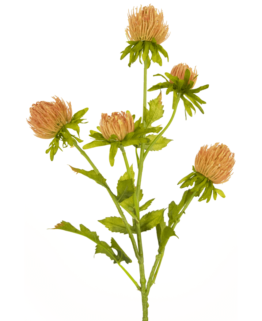 Kunstig blomst Tidsel 66 cm fersken