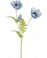 Kunstig blomst Valmue 73 cm blå
