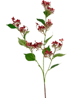 Kunstig blomst Vild hortensia 93 cm rød