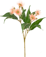 Kunstig gren Blomstrende eukalyptus 62 cm gammelrosa