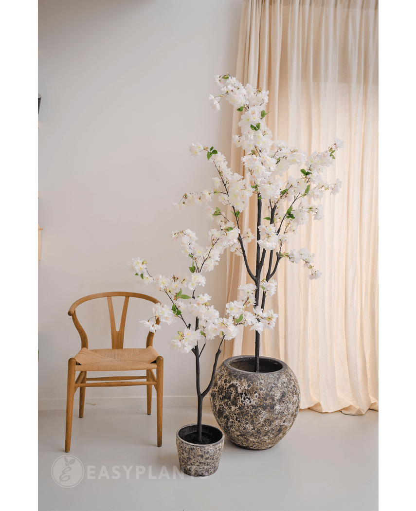 Kunstig kirsebærblomst 120 cm hvid