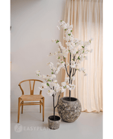 Kunstig kirsebærblomst 120 cm hvid