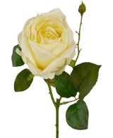 Kunstig rose Deluxe 45 cm hvid