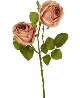 Kunstig rose Deluxe 55 cm pink
