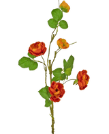 Kunstig rose forgrenet 90 cm rød