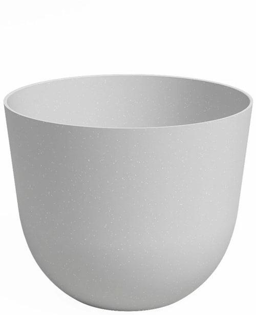 Planter Havanna Ø20cm x H17cm er en almindelig, lysegrå rund urtepotte med et let tilspidset design og en glat, mat finish.