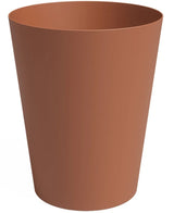 Plantekassen Porto Ø40cm x H50cm er en brun, cylindrisk affaldsbeholder med glatte sider og en let udstrakt top.