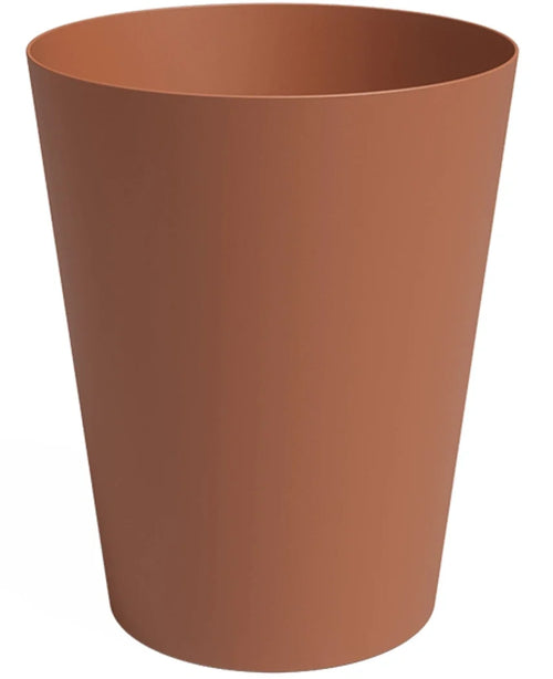 Plantekassen Porto Ø40cm x H50cm er en brun, cylindrisk affaldsbeholder med glatte sider og en let udstrakt top.