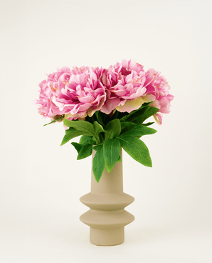 Silke kunstig blomsterbuket Peony Light Pink
