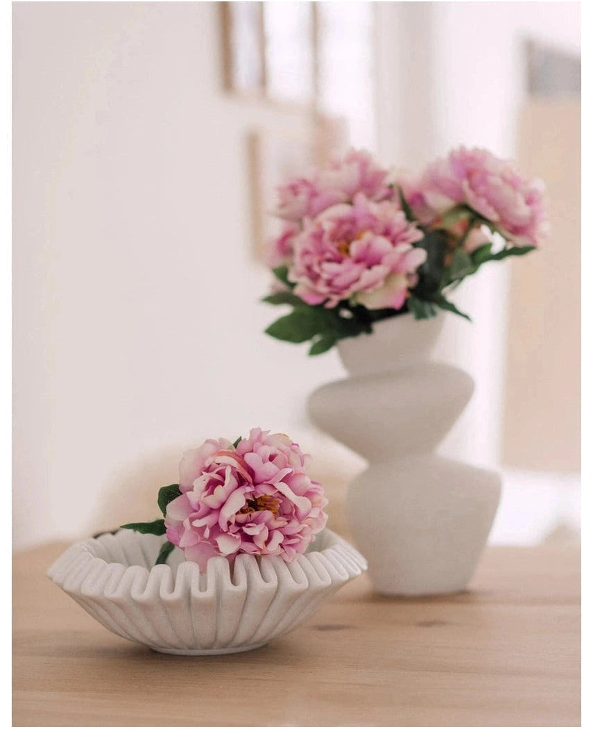 Silke kunstig blomsterbuket Peony Light Pink