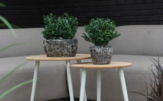 Vedligeholdelsesfri oase med kunstige planter og blomster