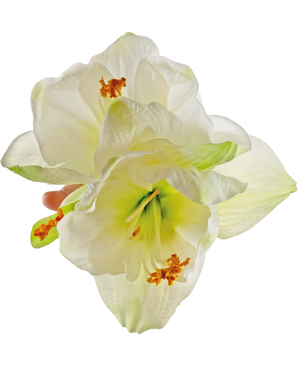 Kunstig blomst Amaryllis hvid 66 cm