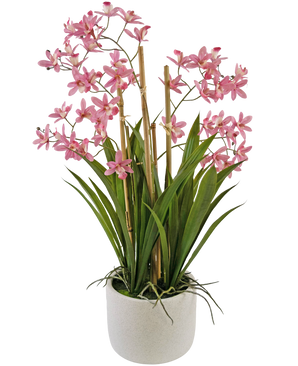 Kunstig plante Mini Cymbidium Real Touch 58 cm pink