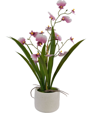 Kunstig Oncidium Real Touch 48 cm lyserød