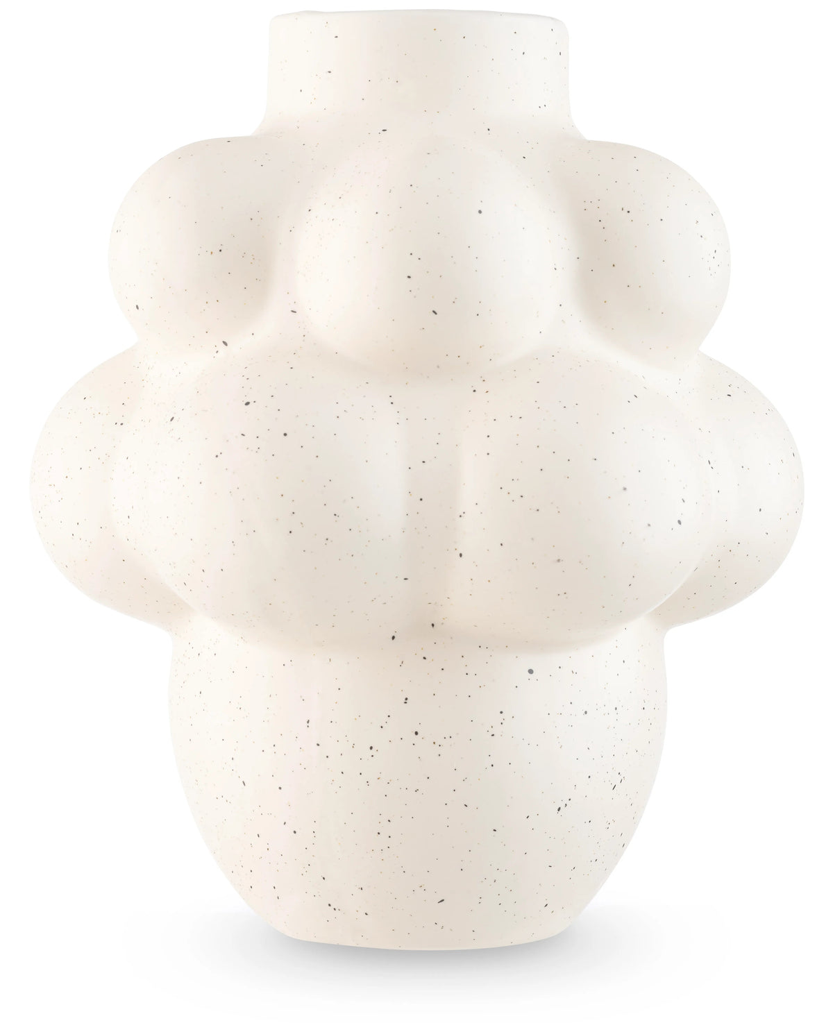Vase Stemlight 21 cm beige er en keramisk vase med en mat finish og en unik rund form i beige, perfekt til et minimalistisk interiør.