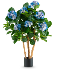 Kunstig hortensia 85 cm blå