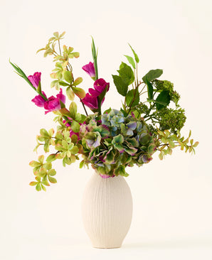 Silke kunstblomster buket Cottage Garden