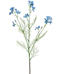 Kunstig blomst Wild Delphinium 71 cm blå