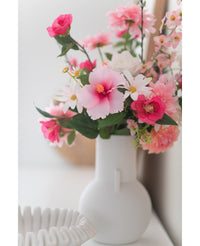 Kunstig blomst Hibiscus 73 cm lyserød