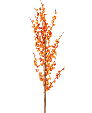 Kunstig Ilex-gren 100 cm orange