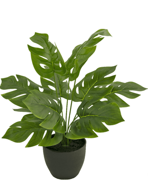 Kunstig Monstera 40 cm i prydpotte sort