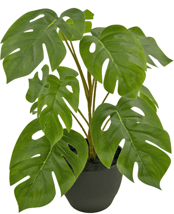 Kunstig Monstera 40 cm i prydpotte sort