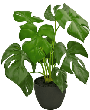 Kunstig Monstera 40 cm i prydpotte sort