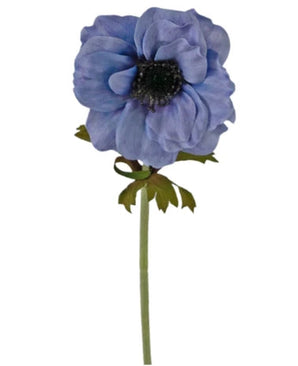 Kunstig blomst Anemone 35 cm blå