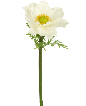 Kunstig blomst Anemone 43 cm hvid