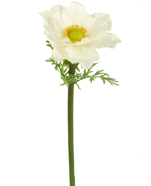 Kunstig blomst Anemone 43 cm hvid