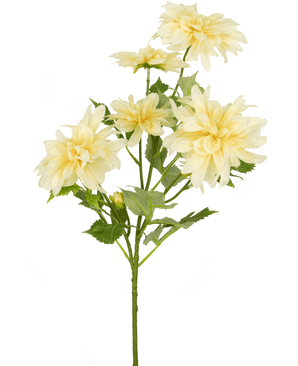 Kunstig blomst Dahlia 60 cm creme