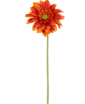 Kunstig blomst Gerbera mini 47 cm blød orange