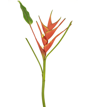 Kunstig blomst Heliconia 90 cm rød