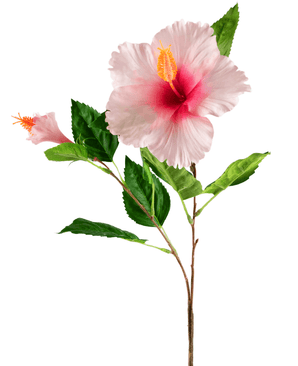 Kunstig blomst Hibiscus 73 cm lyserød