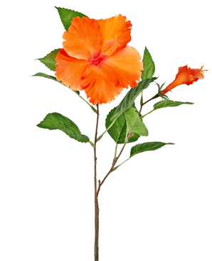 Kunstig blomst Hibiscus 73 cm orange