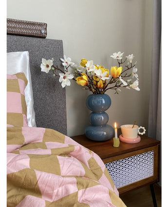 Kunstig blomst Magnolia 50 cm gul/orange