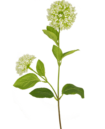 Kunstig blomst Snowball/Viburnum 70 cm grøn/hvid