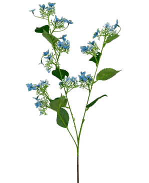 Kunstig blomst Vild hortensia 93 cm blå