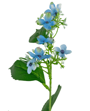 Kunstig blomst Vild hortensia 93 cm blå