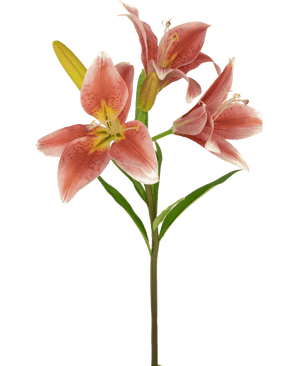 Kunstig blomst asiatisk lilje 66 cm gammelrosa