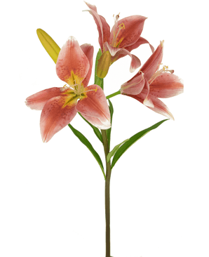 Kunstig blomst asiatisk lilje 66 cm gammelrosa