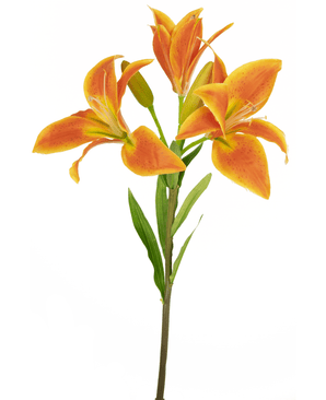 Kunstig blomst asiatisk lilje 66 cm orange