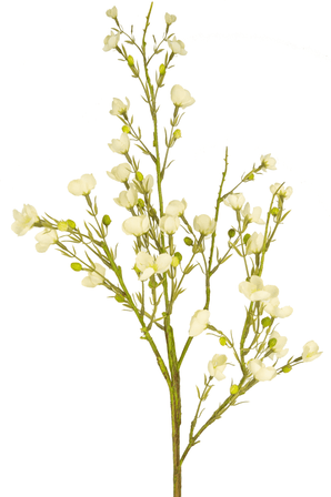 Kunstig blomst voksblomst 85 cm creme