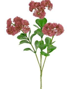 Kunstig gren Sedum 56 cm pink