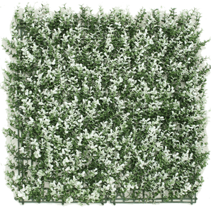 Kunstig hæk Buxus hvid 50x50 cm UV