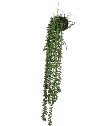 Kunstig hængeplante Senecio kugle 58 cm