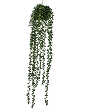 Kunstig hængeplante Senecio kugle 71 cm